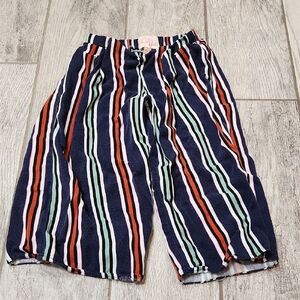 GB Girls Striped Kids Shorts - Navy, Red, Green